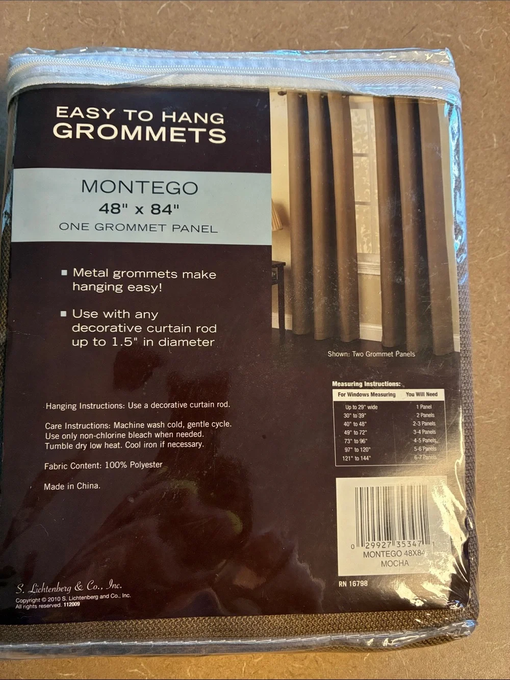 Montego Bay Club Mocha Curtain Panel - Brown